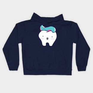 Cute Tooth with Tooth Paste Kids Hoodie